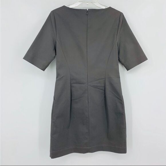Kate Spade Saturday Slash Pocket Gray Cotton Blend Dress, Size 0 - Picture 3 of 6